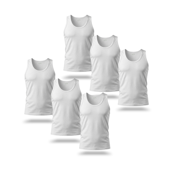 Men’s 6-Pack 100% Cotton Undershirts