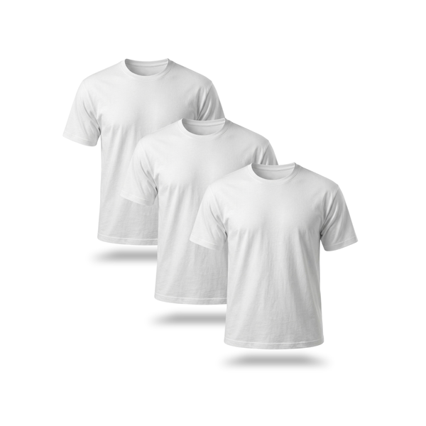 Men’s 3-Pack 100% Cotton Short Sleeve T-Shirts