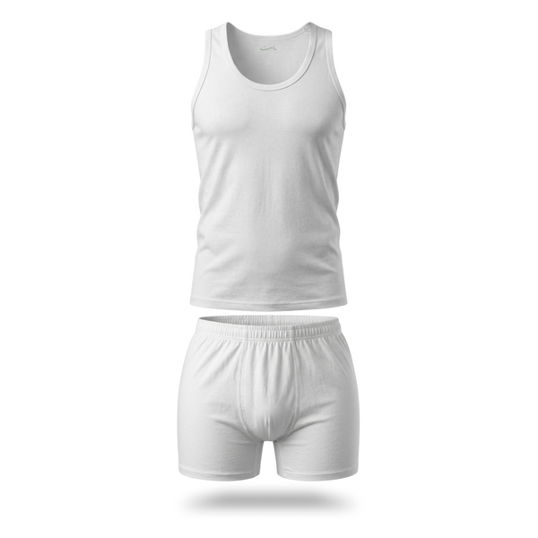 Men’s 100% Cotton Tank Top & Shorts Set