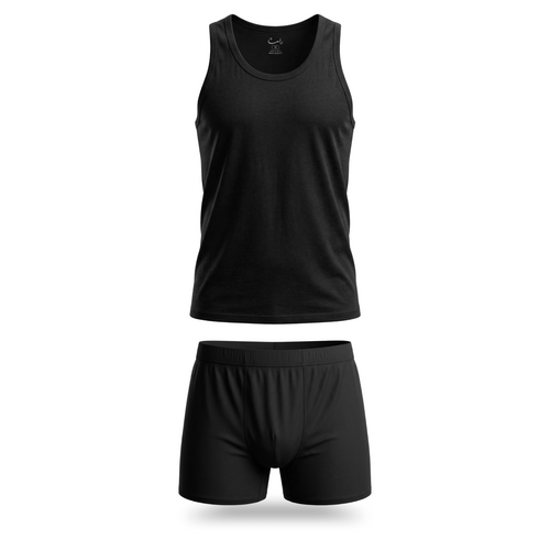 Men’s 100% Cotton Tank Top & Shorts Set