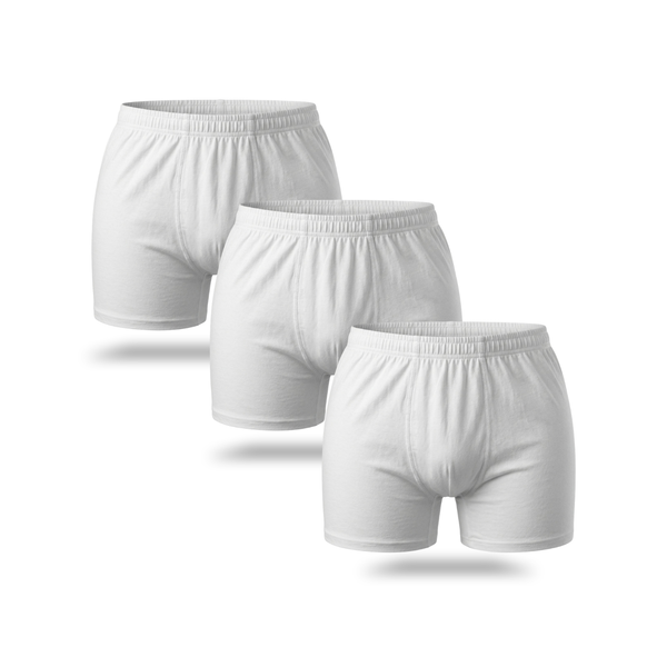 Men’s 3-Pack 100% Cotton Boxer Shorts