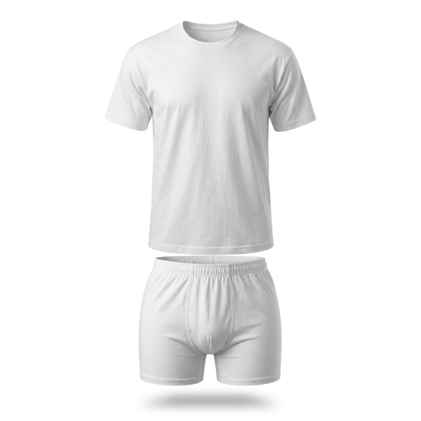 Men’s 100% Cotton Short Sleeve T-Shirt & Shorts Set